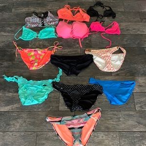 Lot of bikinis 6 tops 7 bottoms